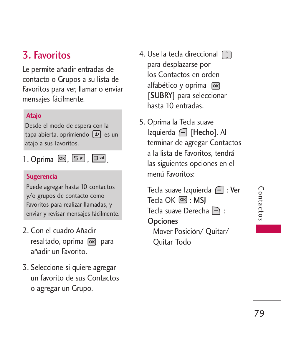 Favoritos | LG LGAX8370 User Manual | Page 240 / 338