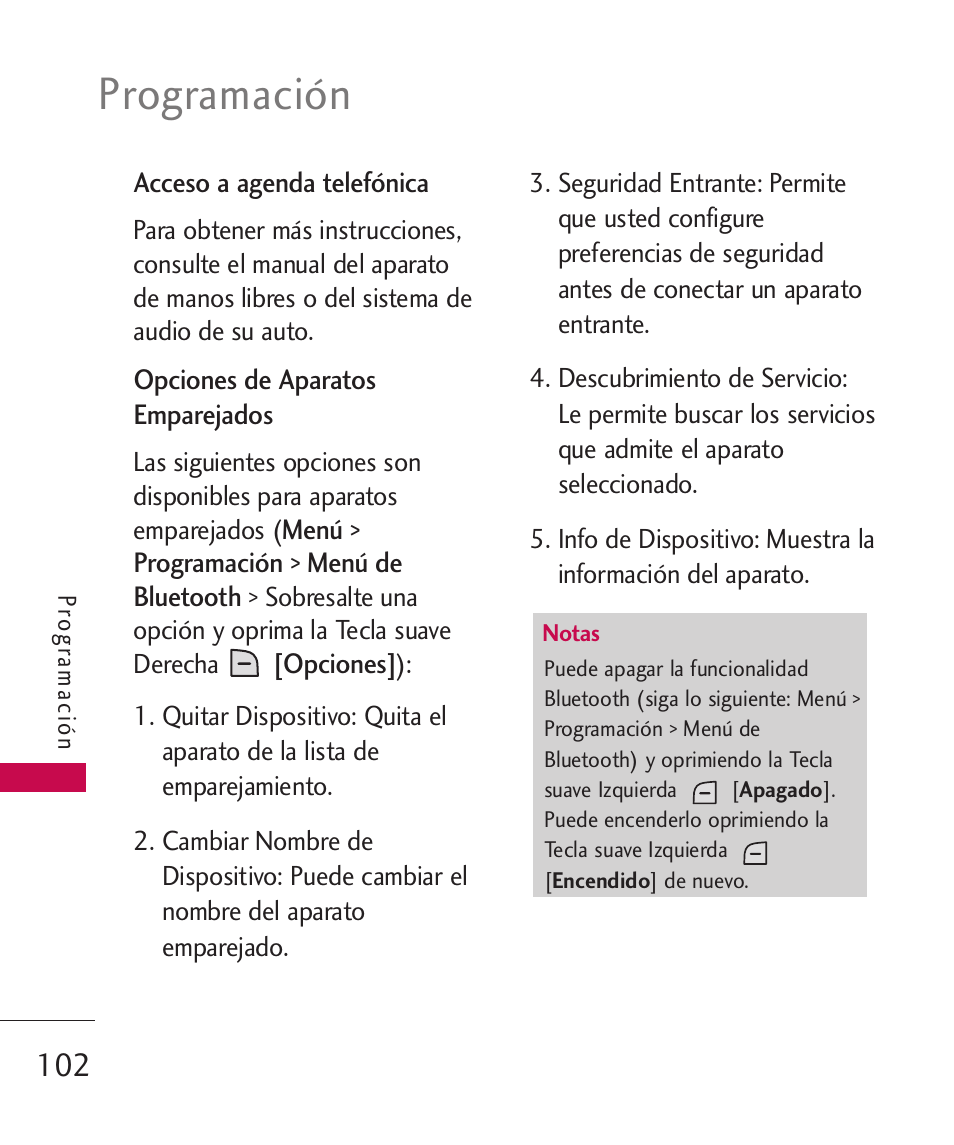 Programación | LG LGAX8370 User Manual | Page 263 / 338