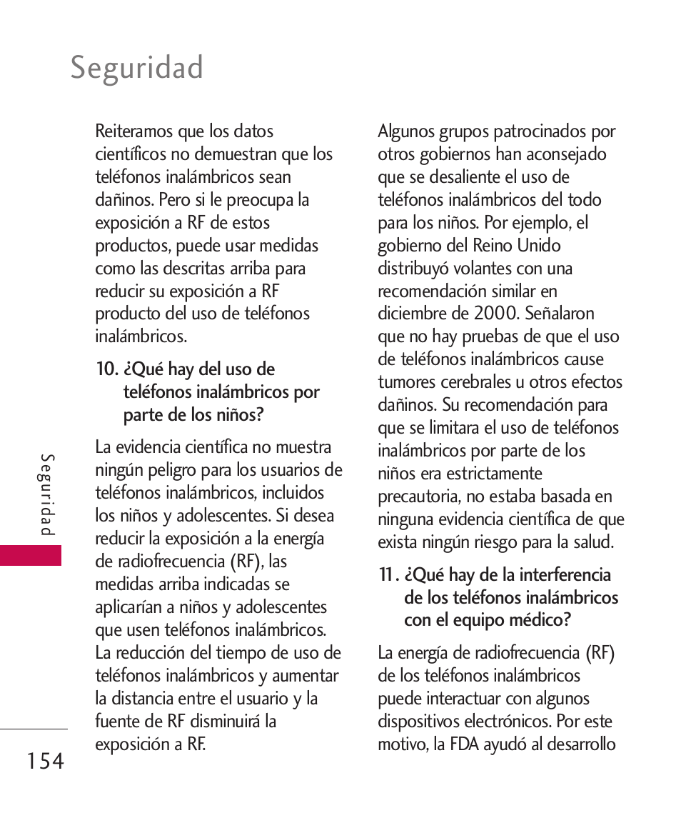 Seguridad | LG LGAX8370 User Manual | Page 315 / 338
