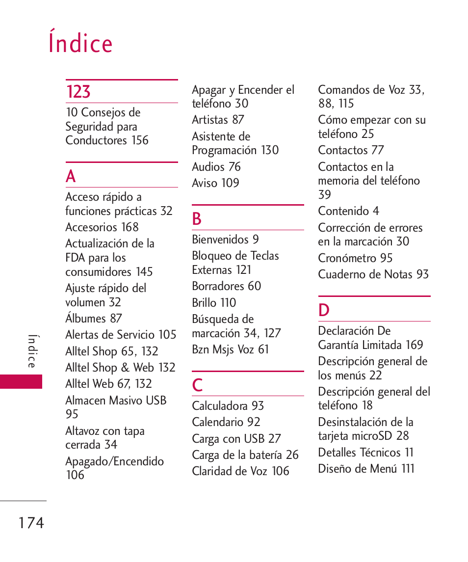 Índice | LG LGAX8370 User Manual | Page 335 / 338