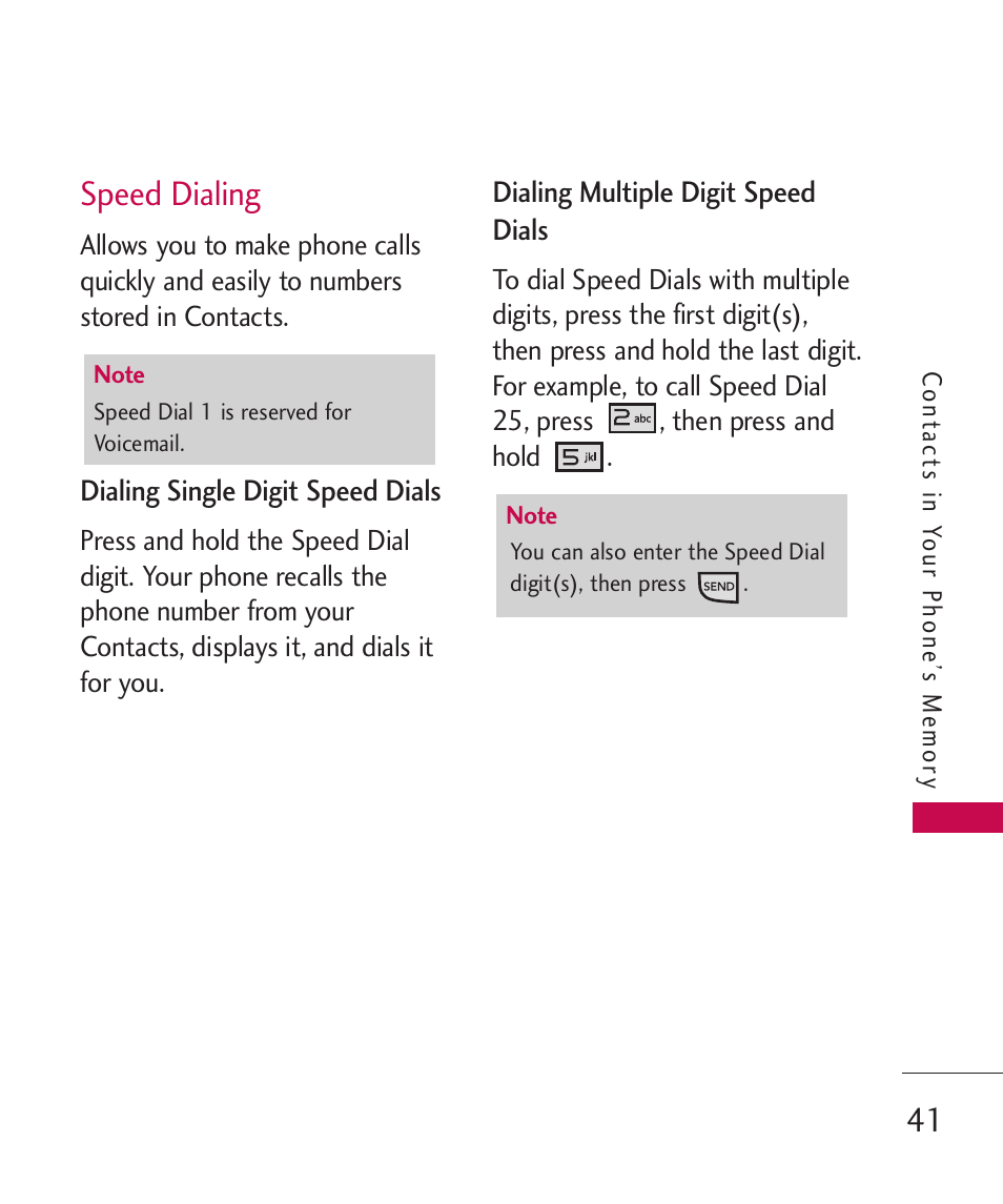 Speed dialing | LG LGAX8370 User Manual | Page 43 / 338