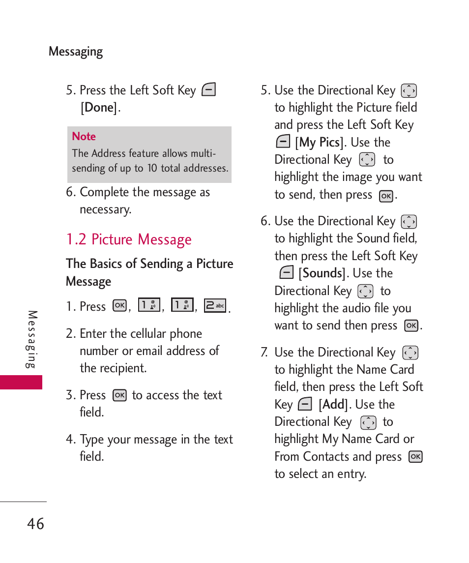 2 picture message | LG LGAX8370 User Manual | Page 48 / 338