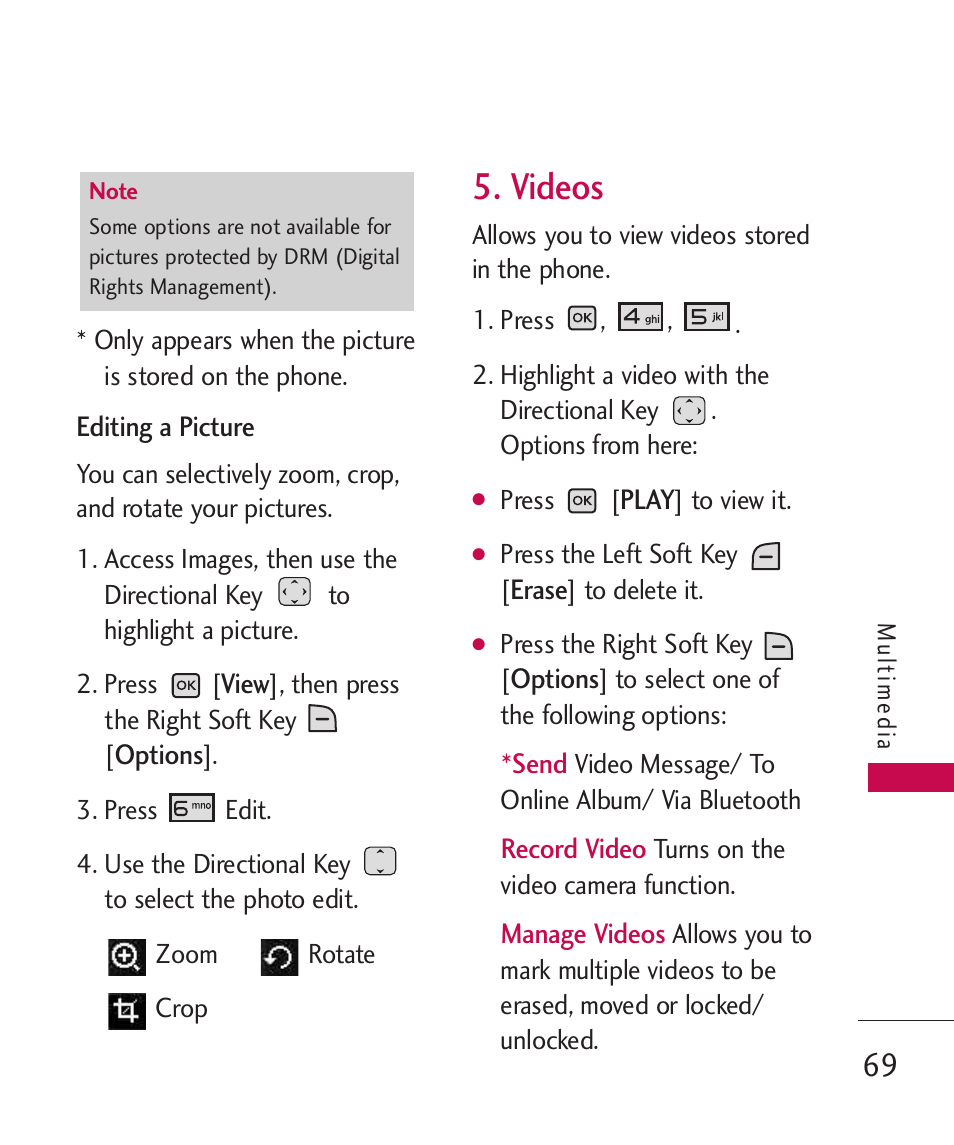 Videos | LG LGAX8370 User Manual | Page 71 / 338