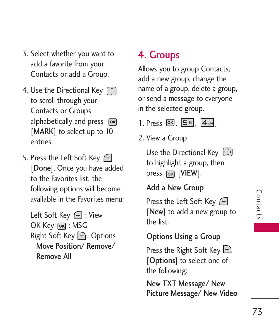 Groups | LG LGAX8370 User Manual | Page 75 / 338