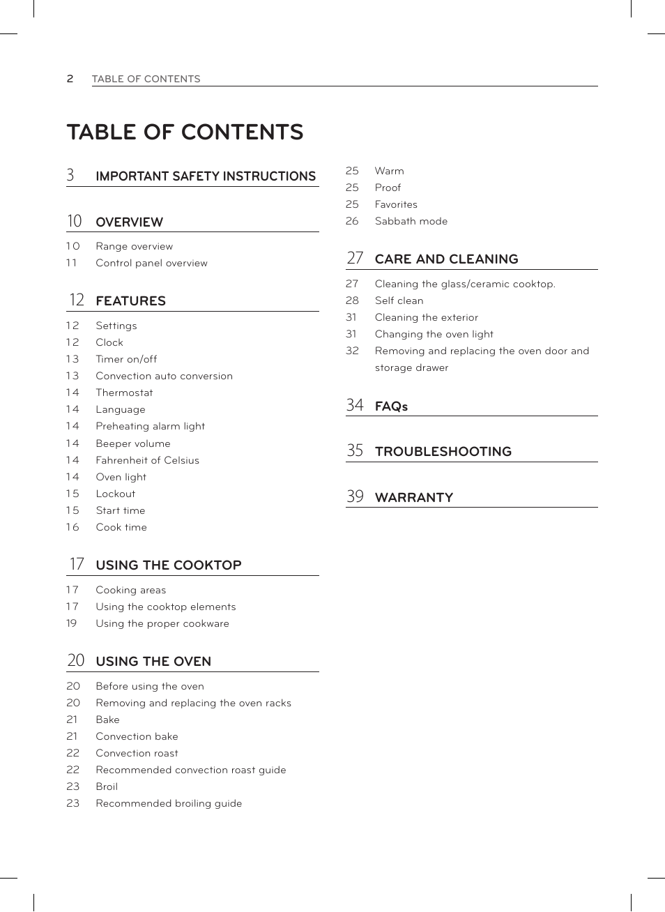 LG LRE3023SW User Manual | Page 2 / 84