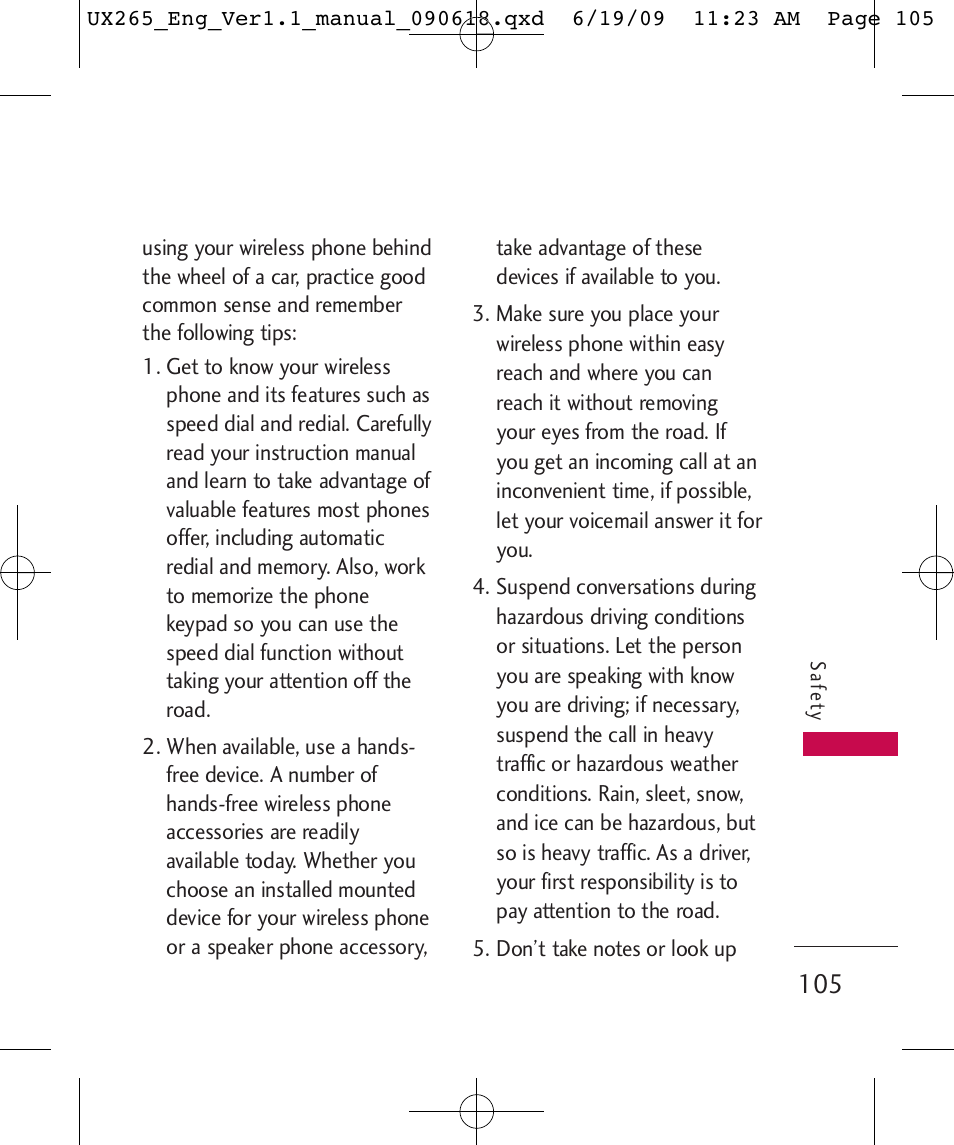 LG LGUX265 User Manual | Page 105 / 124