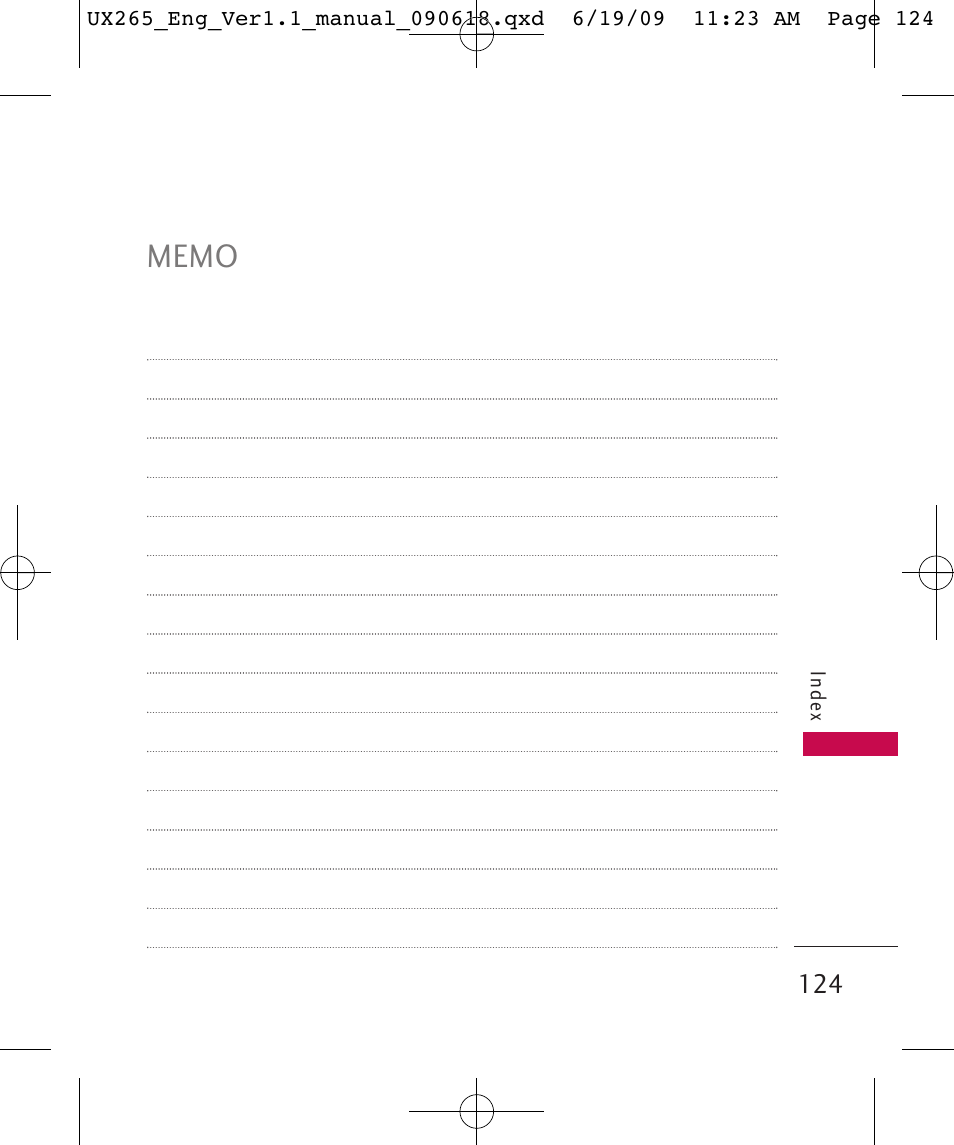 LG LGUX265 User Manual | Page 124 / 124