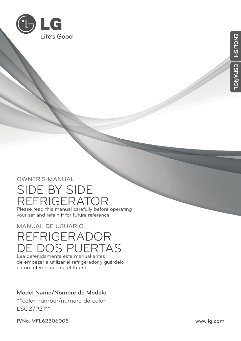 LG LSC27921TT User Manual | 27 pages