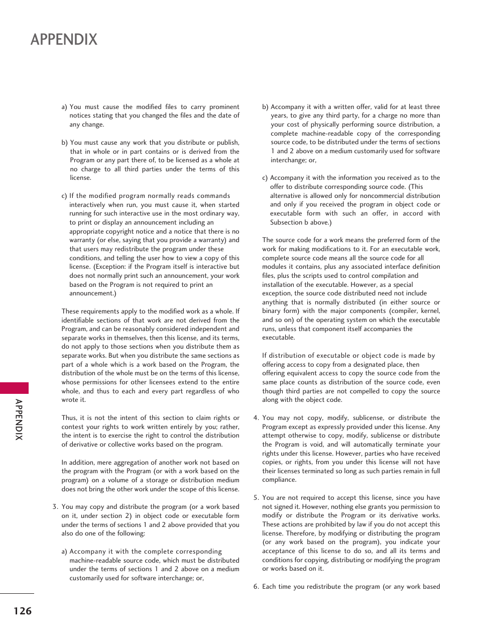 Appendix, App en d ix | LG 37LD665H User Manual | Page 126 / 207