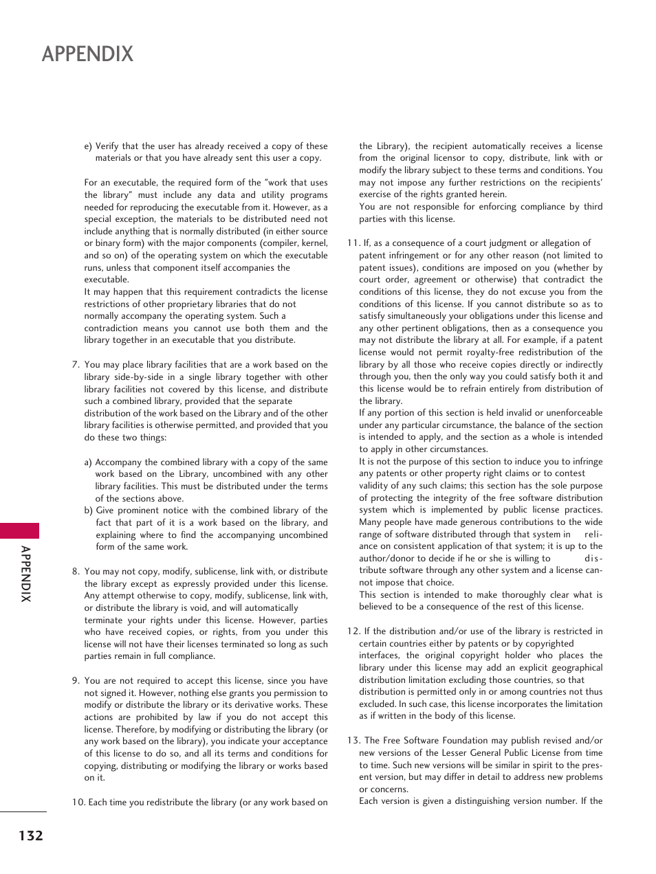 Appendix, App en d ix | LG 37LD665H User Manual | Page 132 / 207