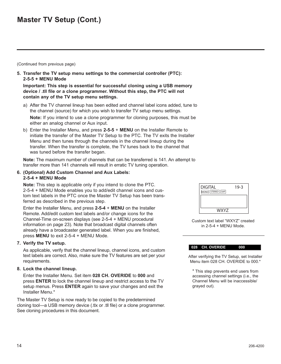 Master tv setup (cont.) | LG 37LD665H User Manual | Page 153 / 207