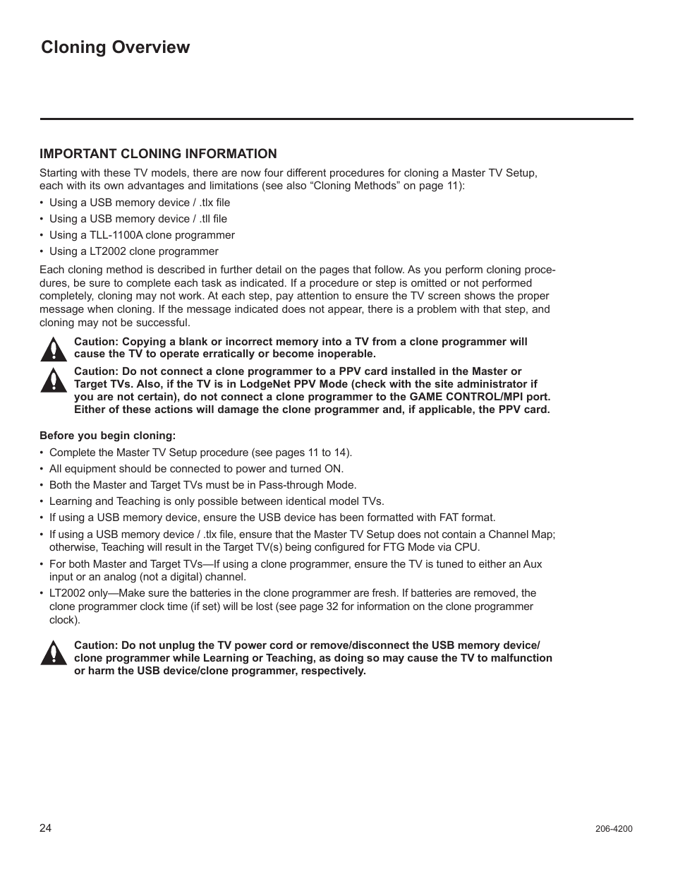 Cloning overview | LG 37LD665H User Manual | Page 163 / 207