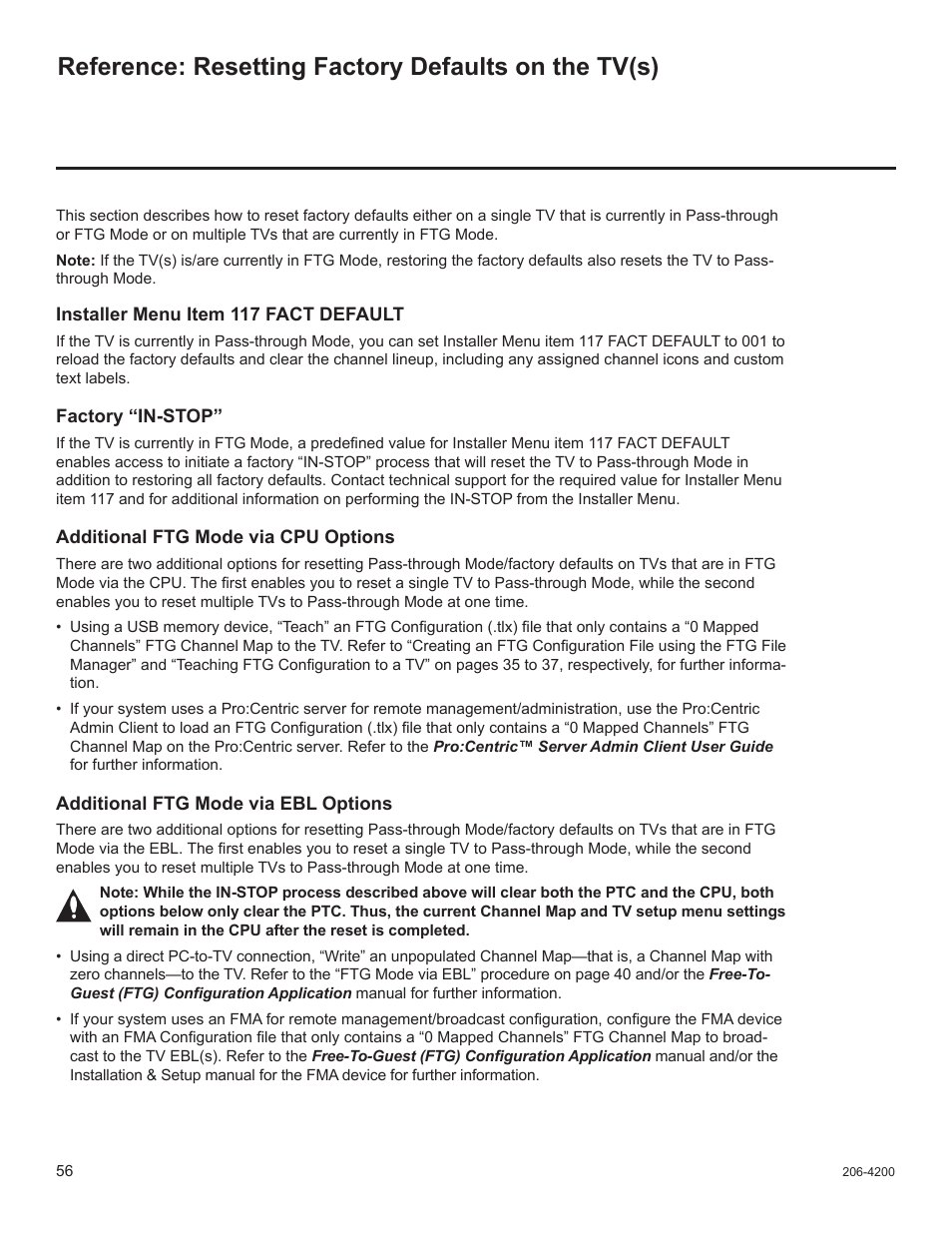 Resetting factory defaults on the tv(s), Reference: resetting factory defaults on the tv(s) | LG 37LD665H User Manual | Page 195 / 207