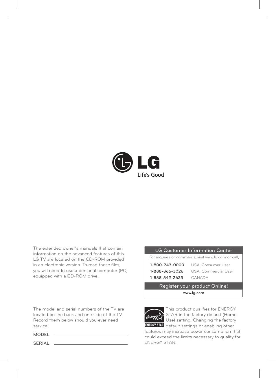 LG 55LN5400 User Manual | Page 36 / 48