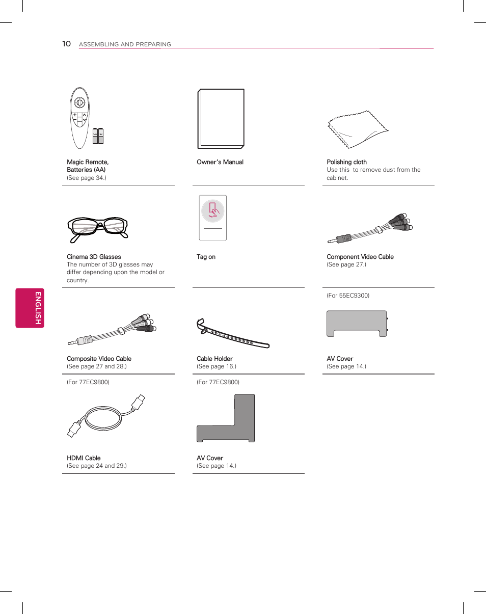 LG 55EC9300 User Manual | Page 10 / 44
