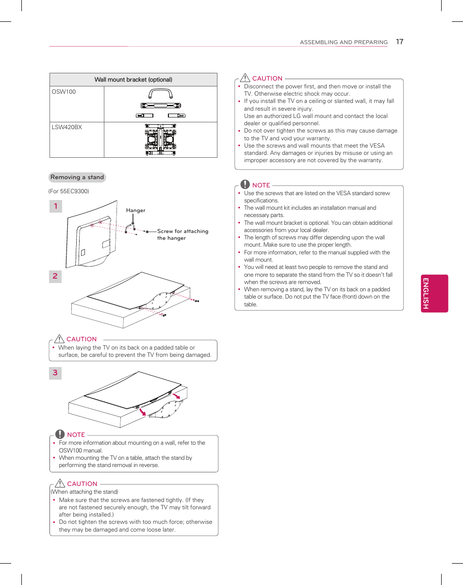 LG 55EC9300 User Manual | Page 17 / 44