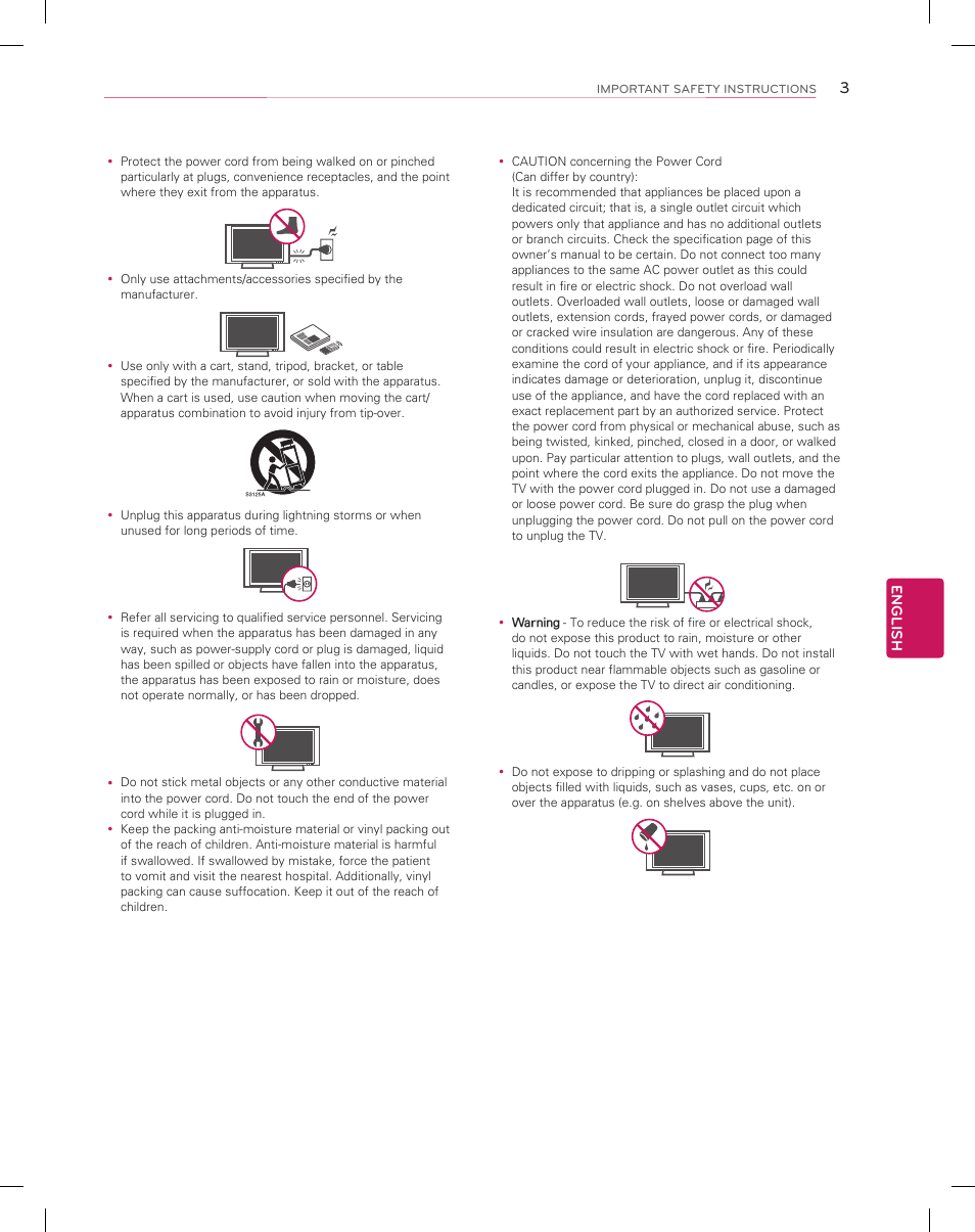 English | LG 55EC9300 User Manual | Page 3 / 44