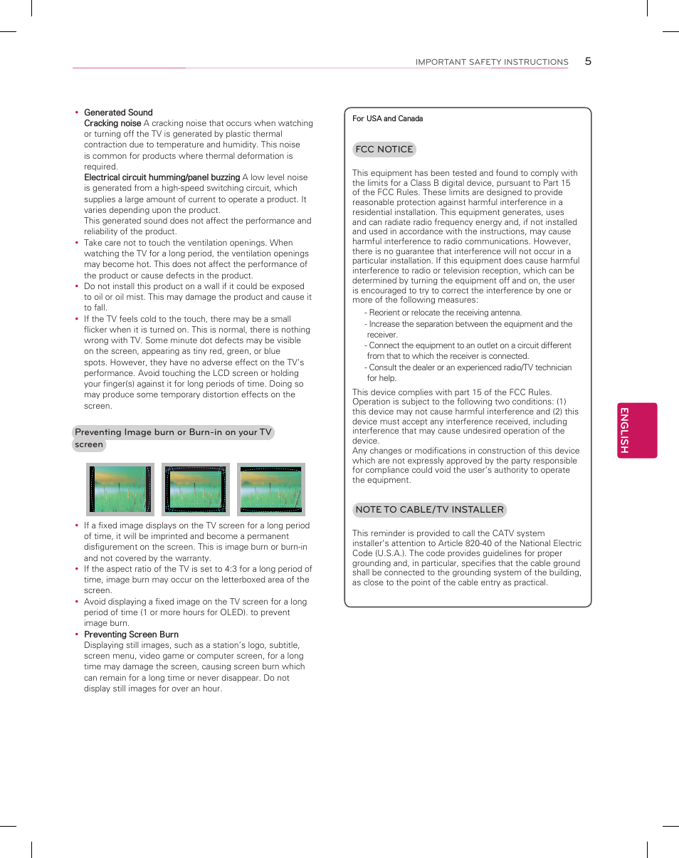 LG 55EC9300 User Manual | Page 5 / 44