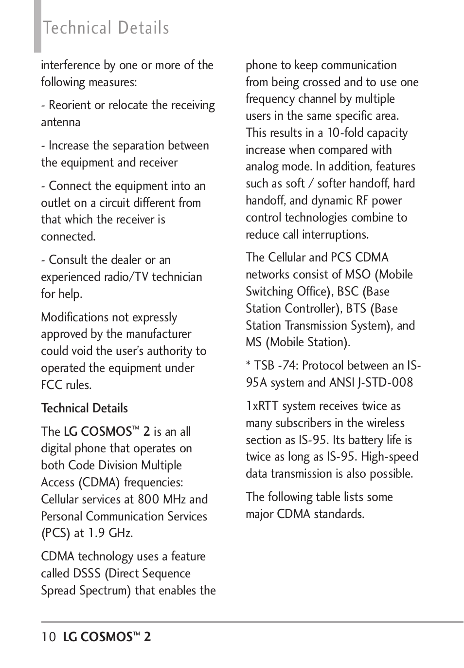 Technical details | LG LGVN251 User Manual | Page 12 / 292