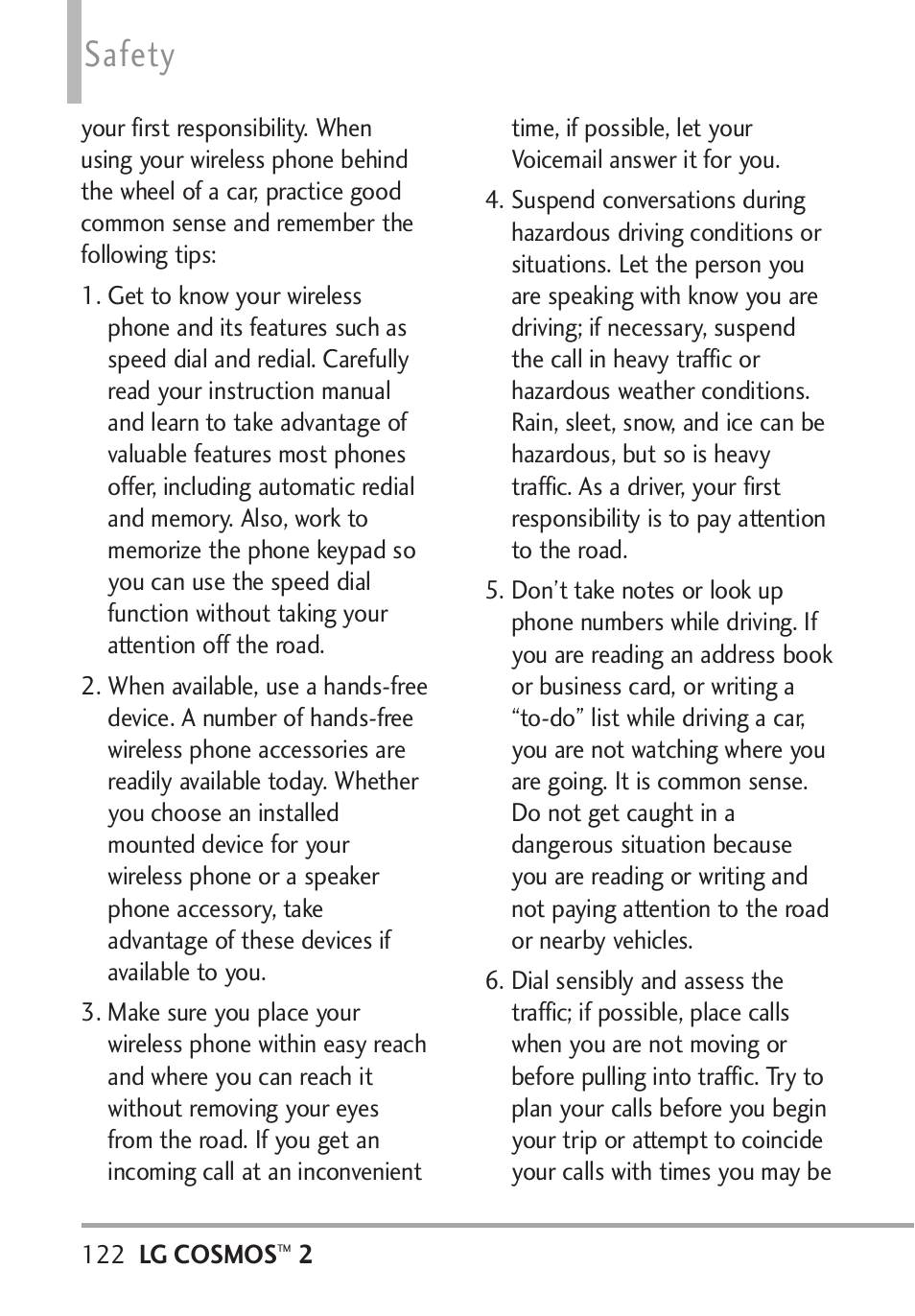 Safety | LG LGVN251 User Manual | Page 124 / 292