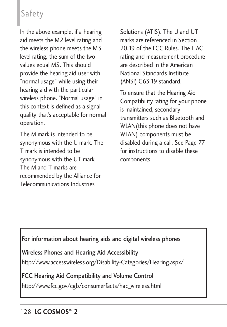 Safety | LG LGVN251 User Manual | Page 130 / 292