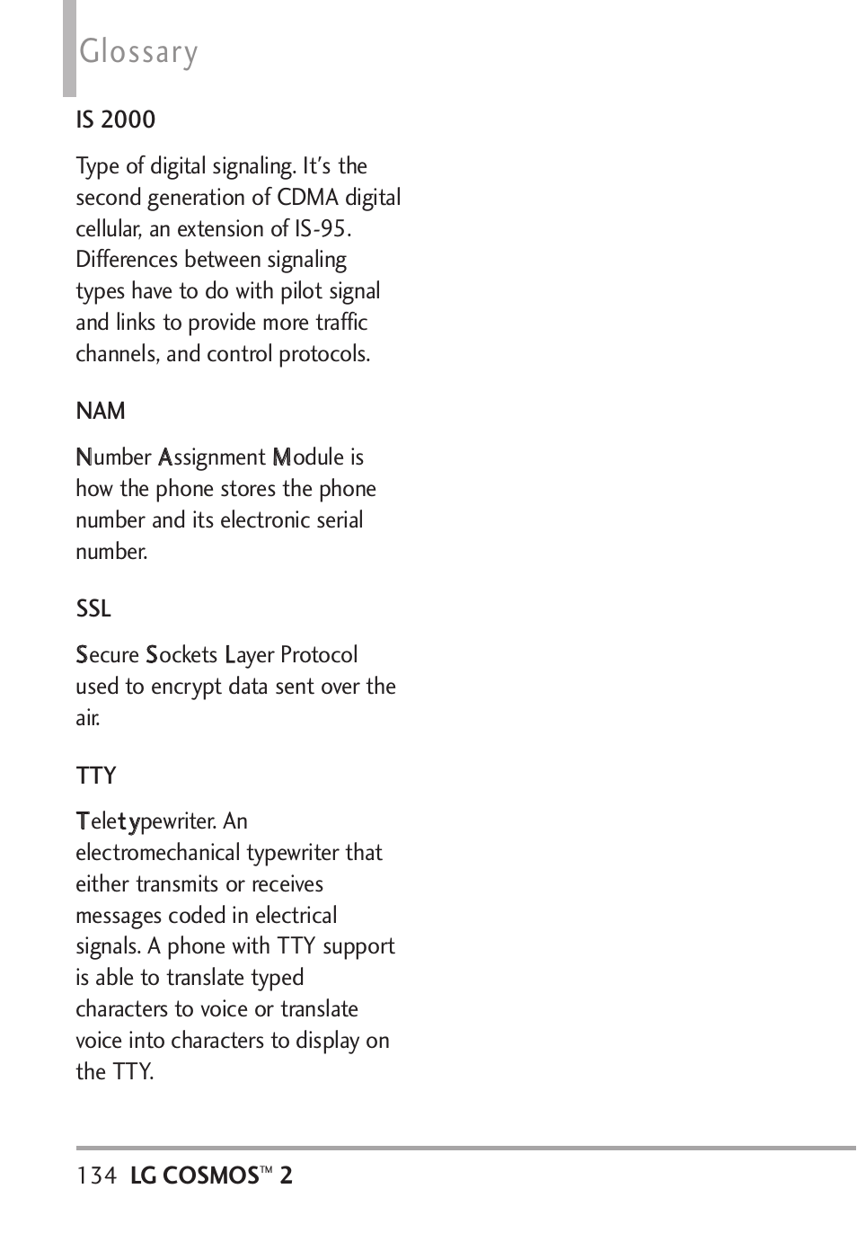 Glossary | LG LGVN251 User Manual | Page 136 / 292