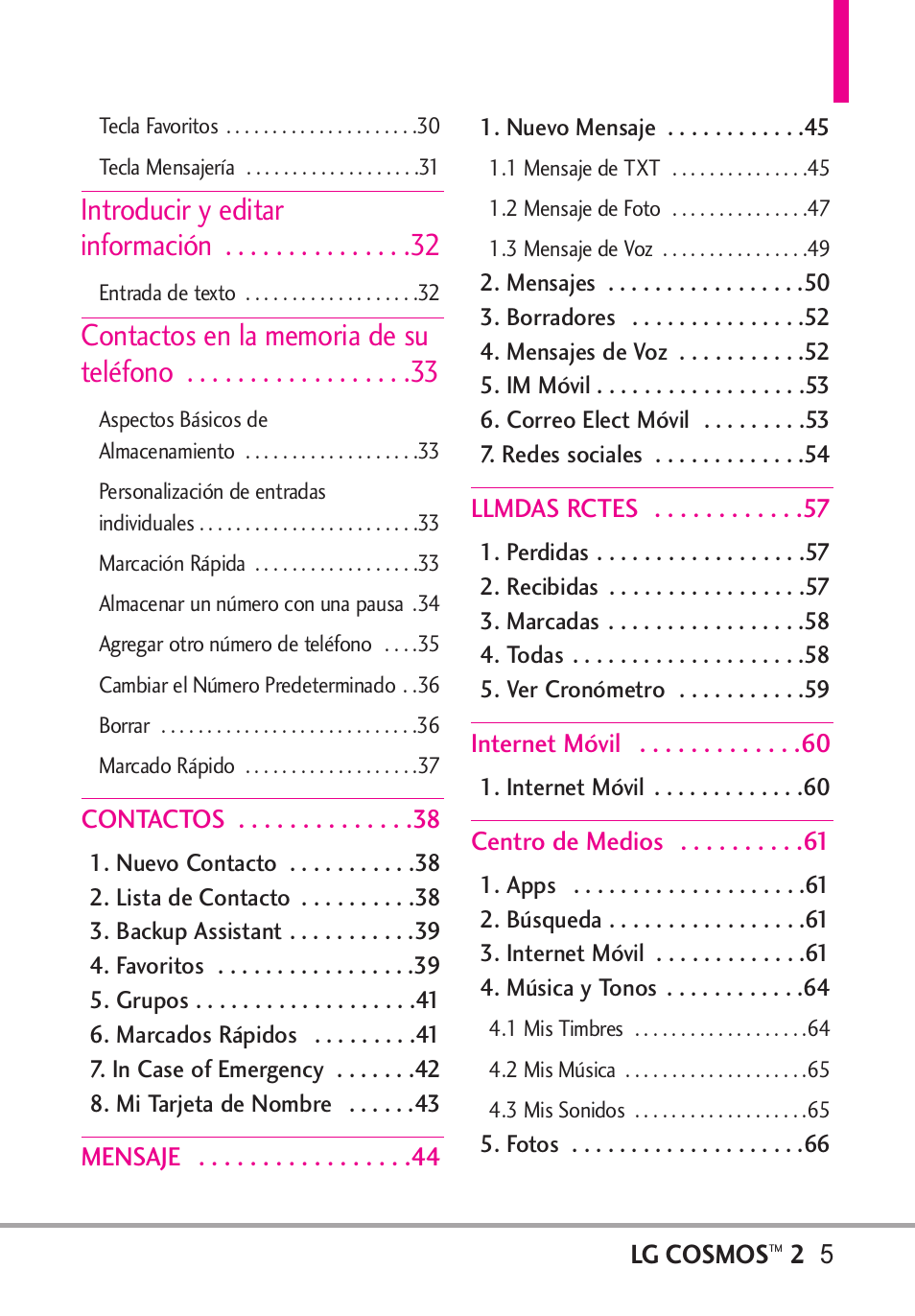 Introducir y editar información | LG LGVN251 User Manual | Page 146 / 292