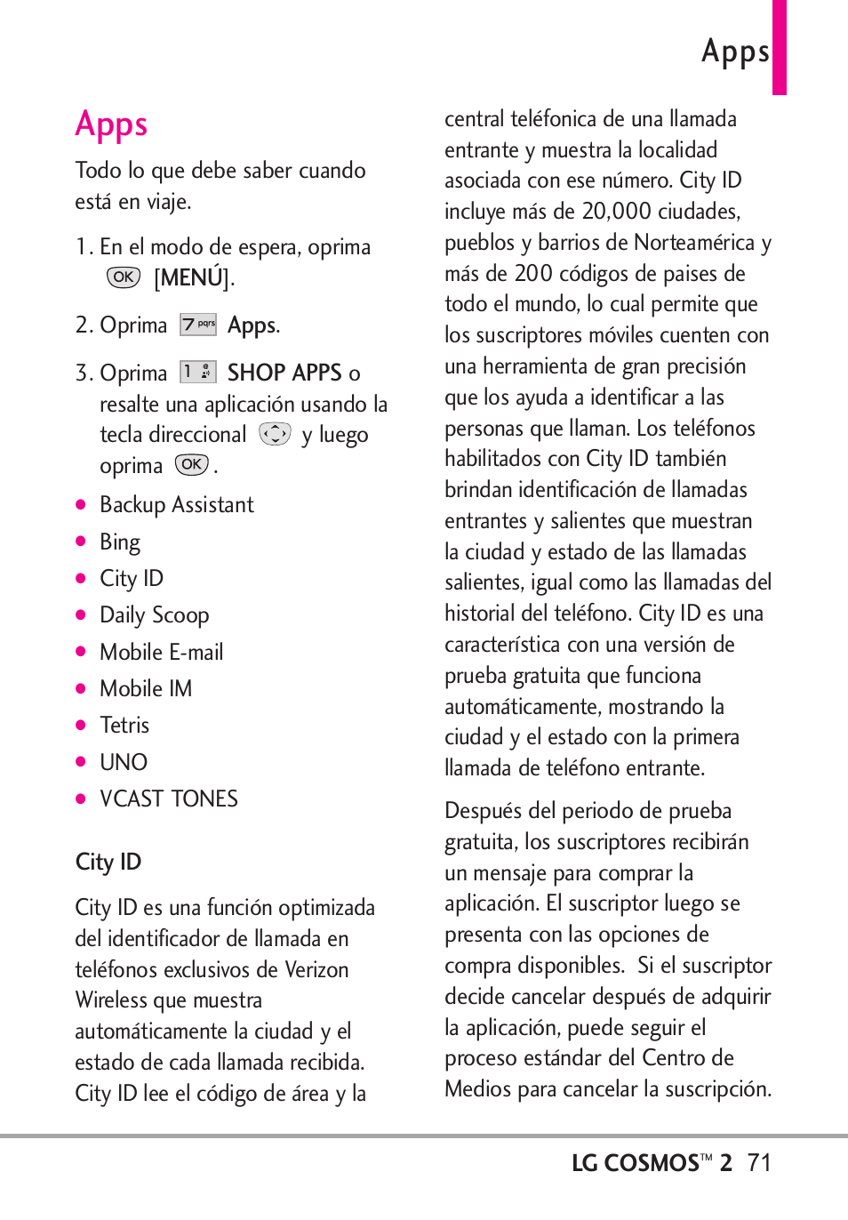 Apps | LG LGVN251 User Manual | Page 212 / 292