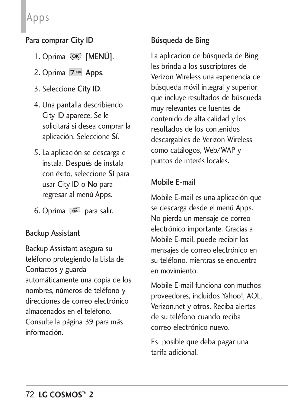 Apps | LG LGVN251 User Manual | Page 213 / 292