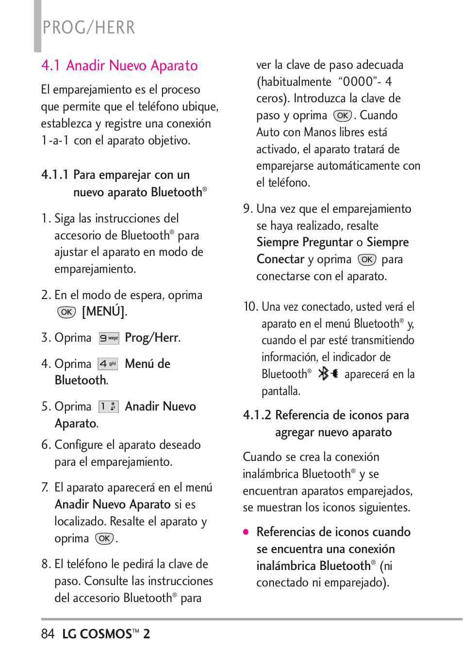 1 anadir nuevo aparato, Prog/herr | LG LGVN251 User Manual | Page 225 / 292