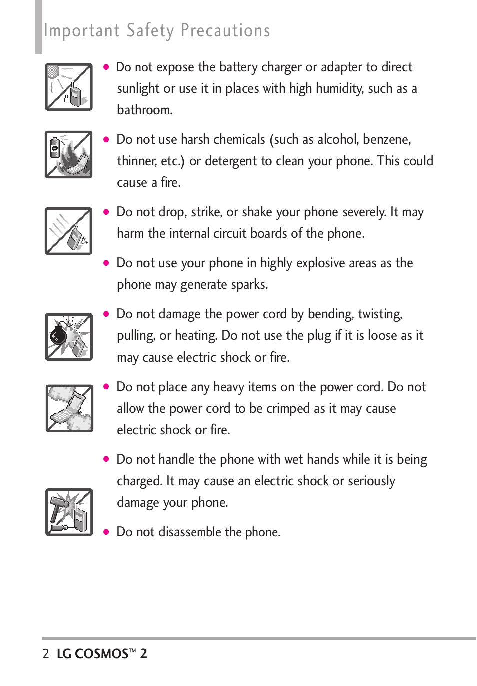 Important safety precautions | LG LGVN251 User Manual | Page 4 / 292