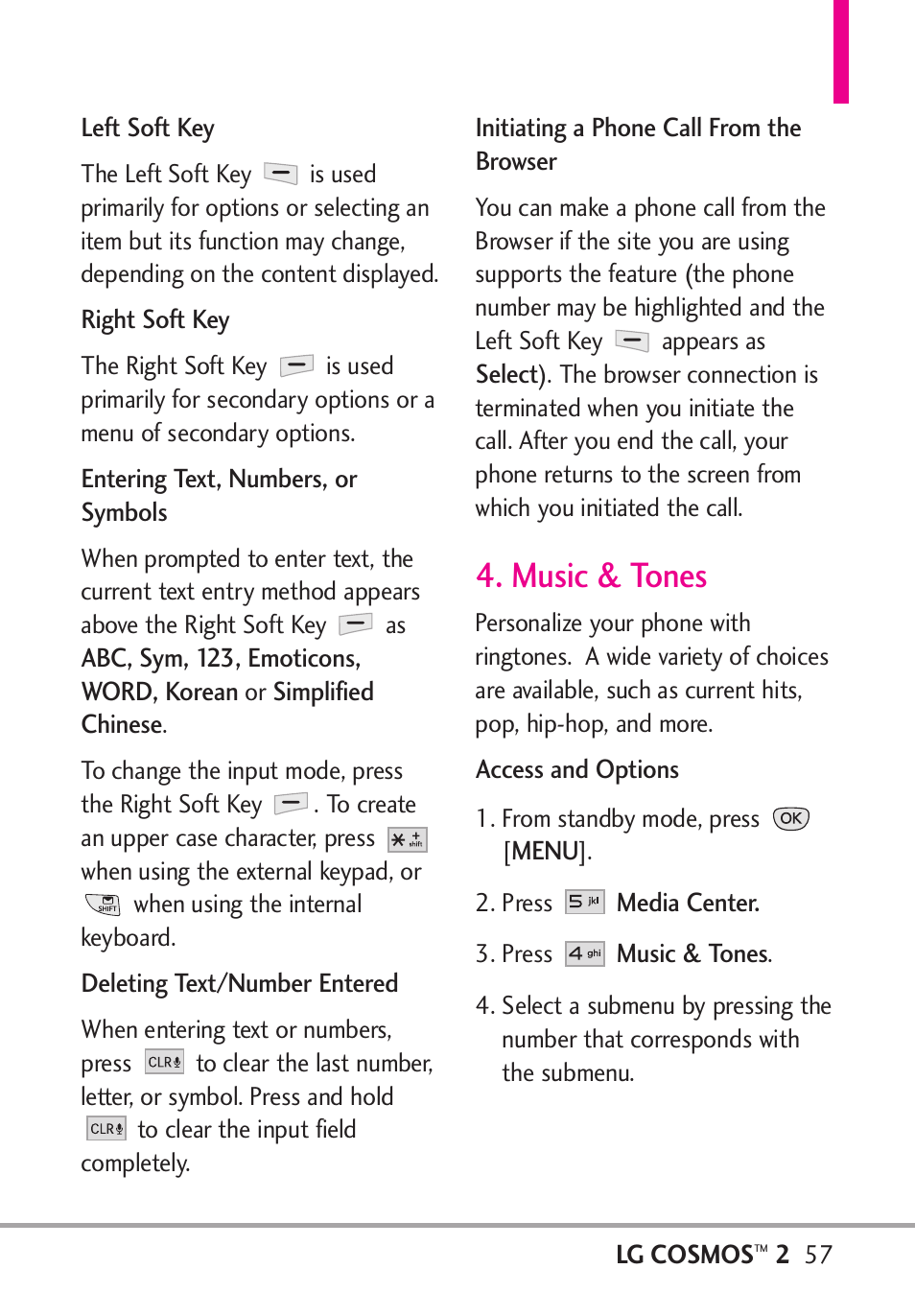 Music & tones | LG LGVN251 User Manual | Page 59 / 292