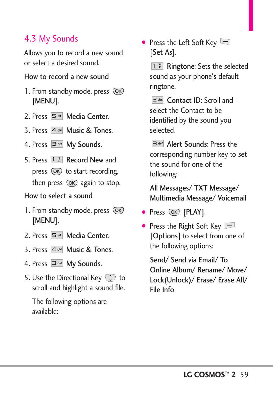 3 my sounds | LG LGVN251 User Manual | Page 61 / 292