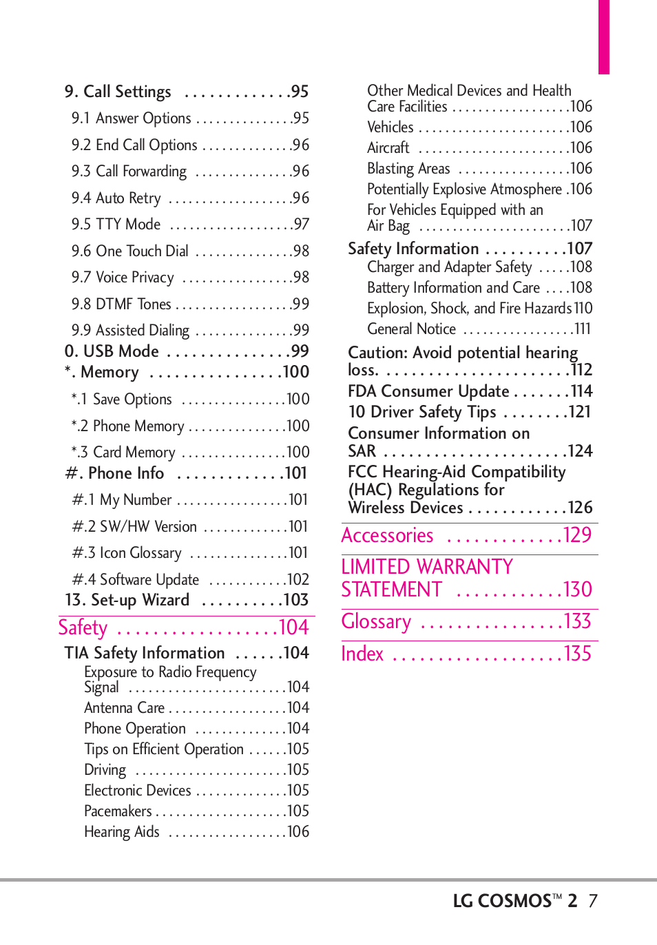 Safety | LG LGVN251 User Manual | Page 9 / 292