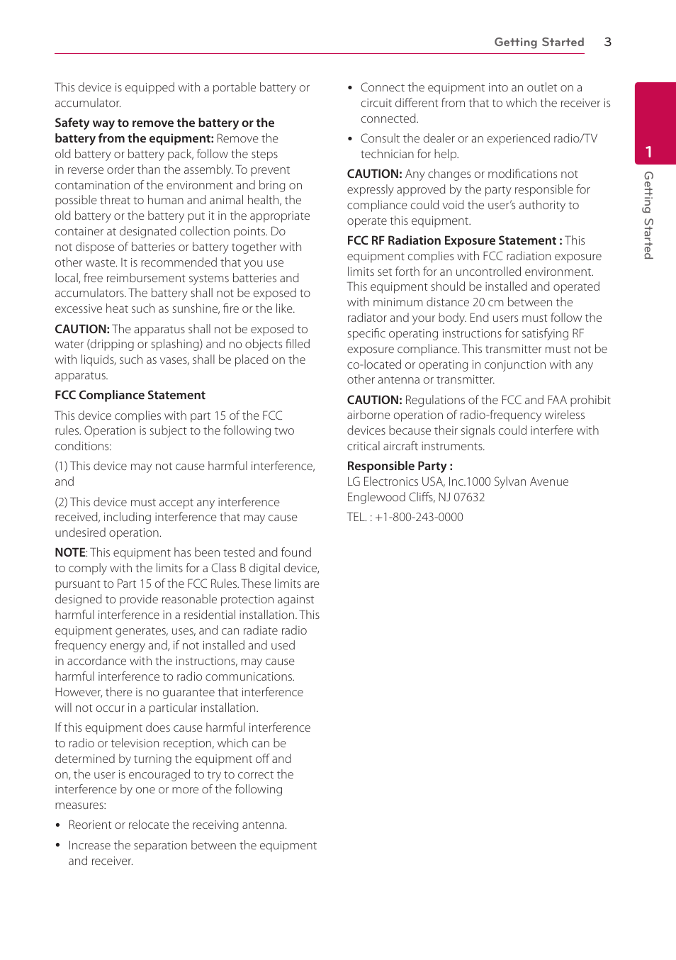 LG BPM54 User Manual | Page 3 / 70