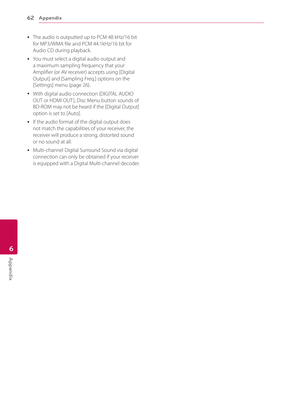 LG BPM54 User Manual | Page 62 / 70