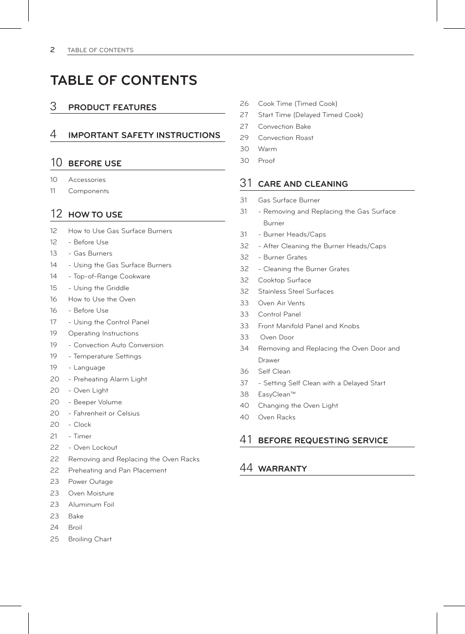 LG LRG3083ST User Manual | Page 3 / 93