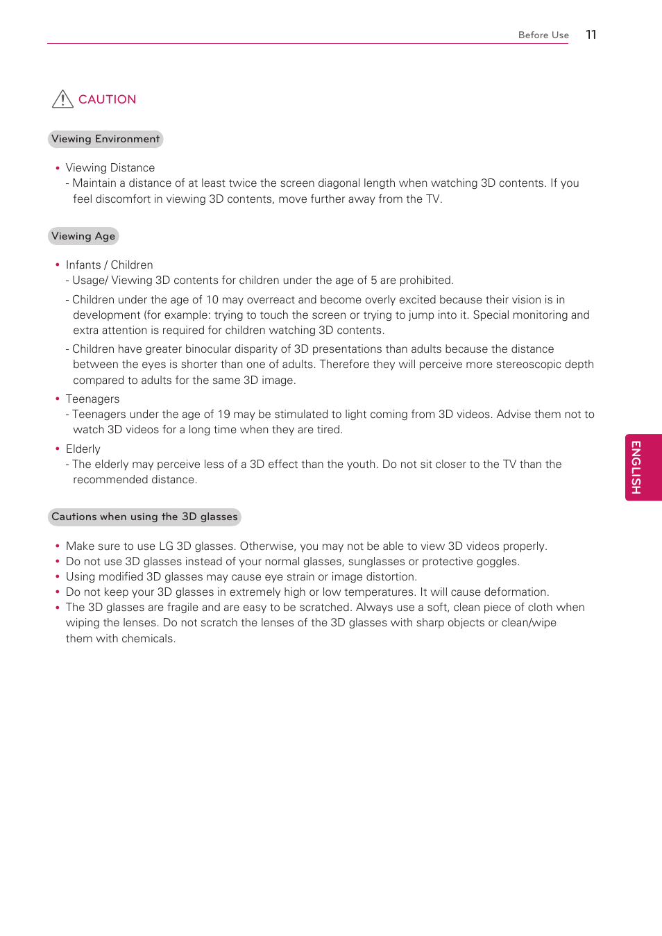 LG 47G2 User Manual | Page 11 / 78