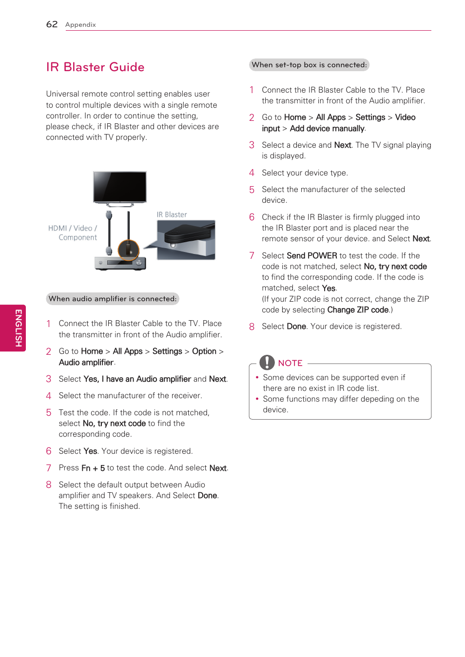 Ir blaster guide, P. 62) | LG 47G2 User Manual | Page 62 / 78