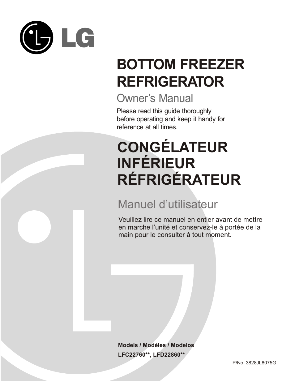 LG LFD22860ST User Manual | 35 pages