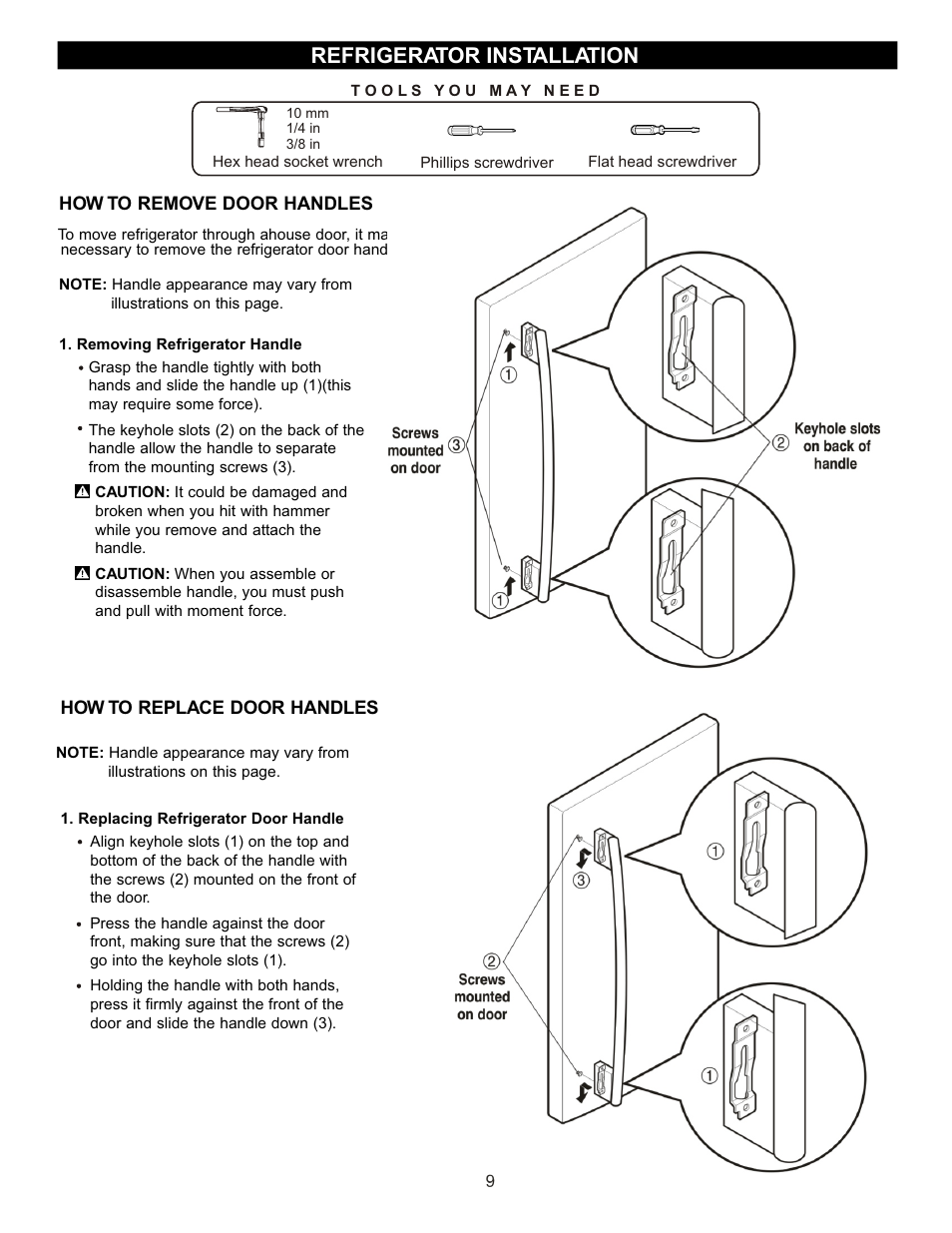 Refrigerator installation | LG LFD22860ST User Manual | Page 8 / 35