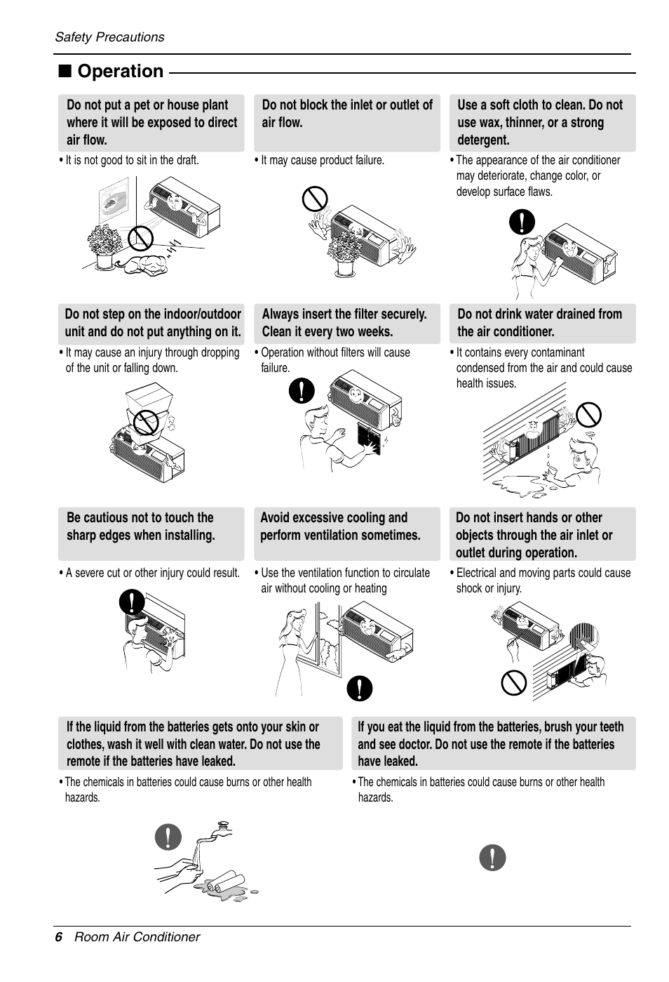 Operation | LG LP155CED1 User Manual | Page 6 / 27