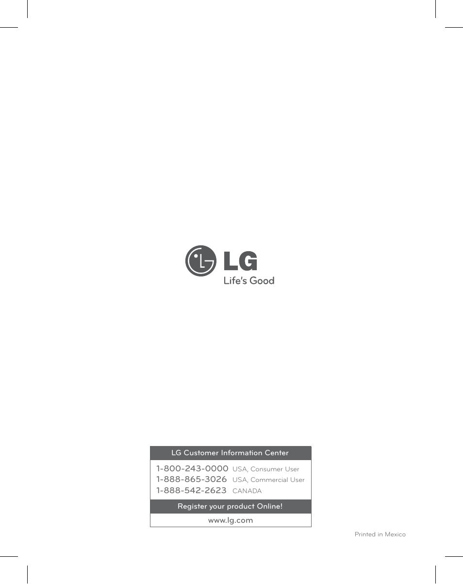 LG LDE3011ST User Manual | Page 47 / 47