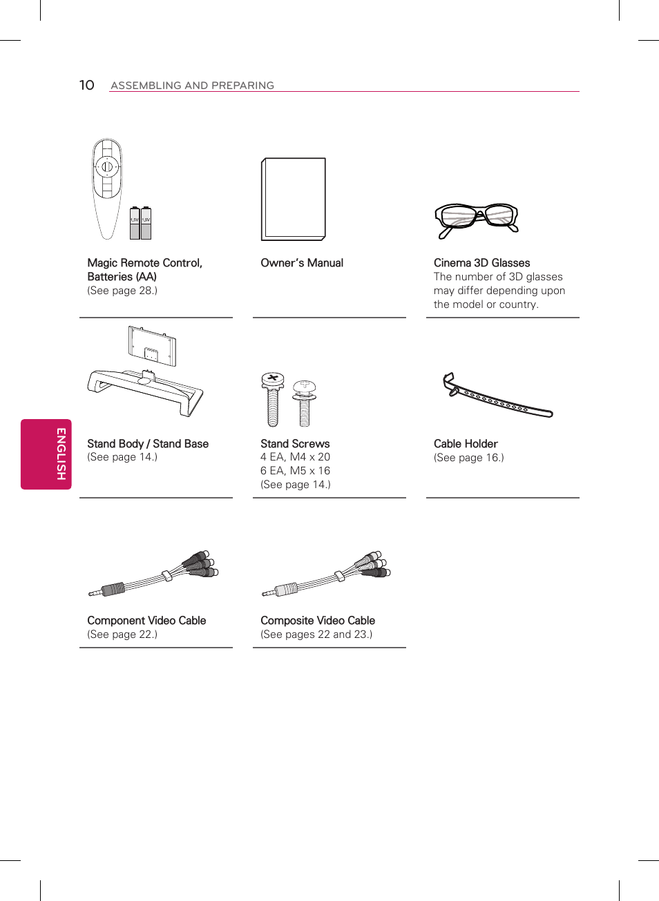 English | LG 84LM9600 User Manual | Page 10 / 52