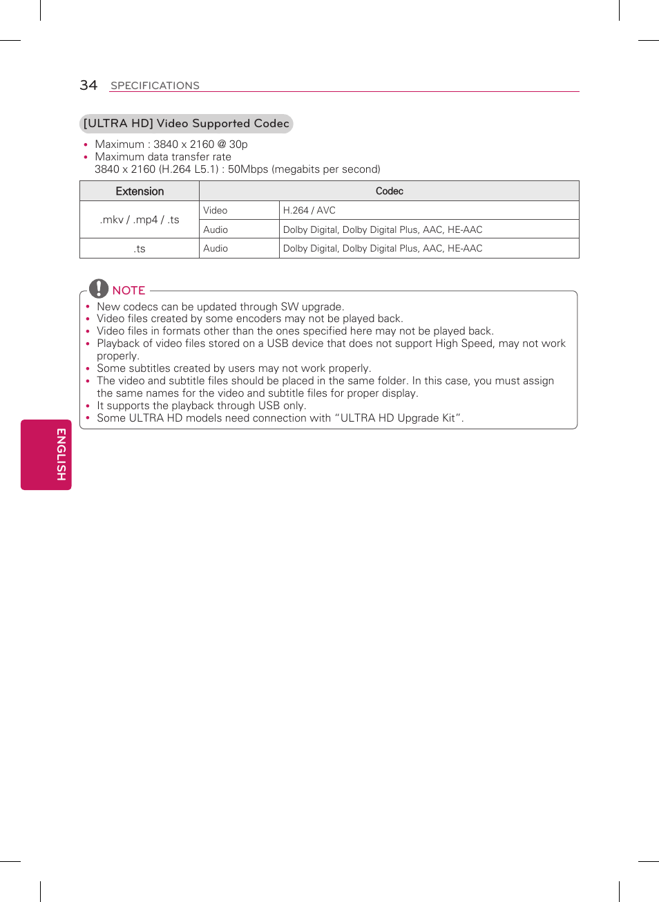 LG 84LM9600 User Manual | Page 34 / 52