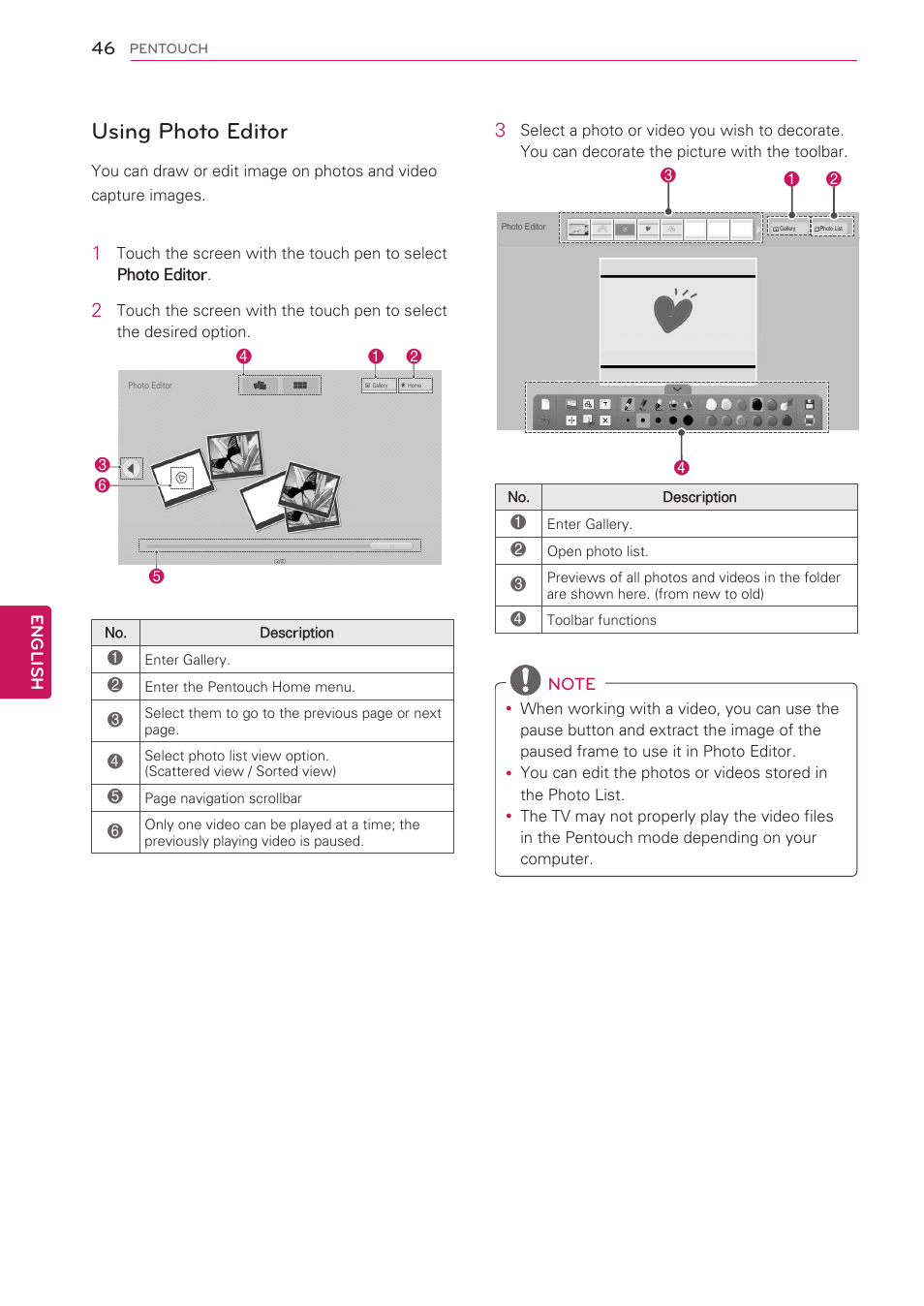 Using photo editor | LG 60PV490 User Manual | Page 46 / 123