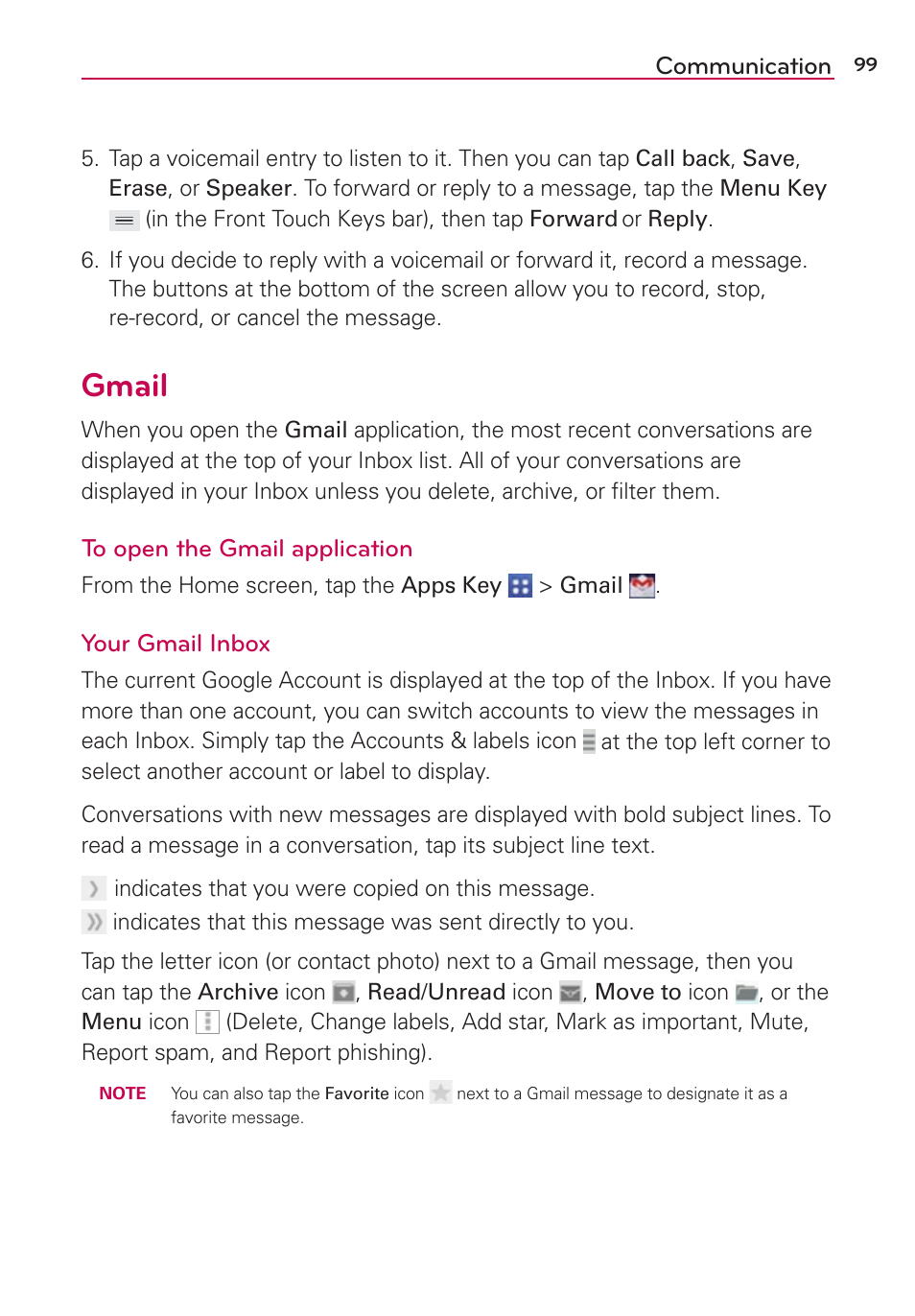 Gmail | LG VS980 User Manual | Page 101 / 235