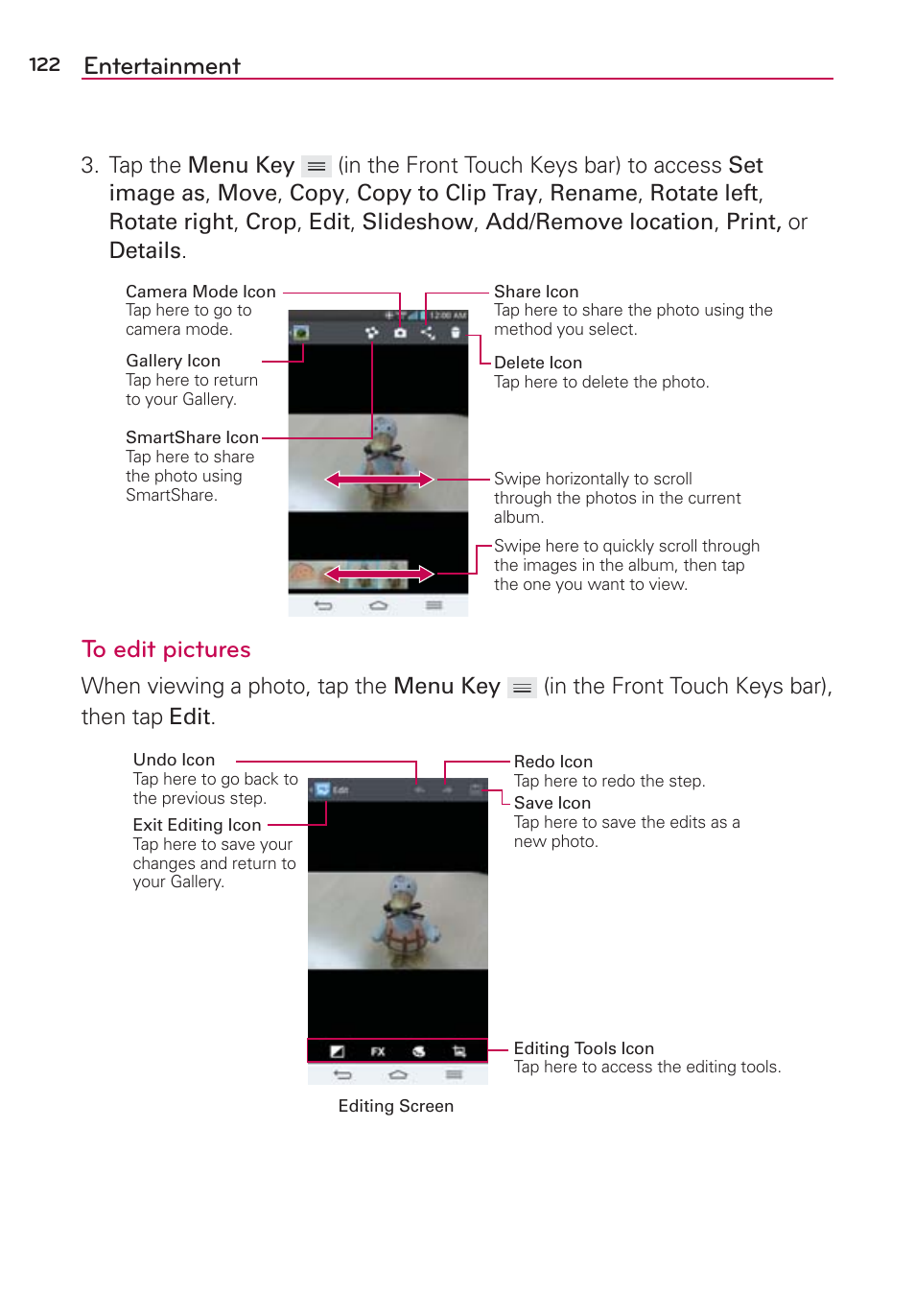 Entertainment | LG VS980 User Manual | Page 124 / 235