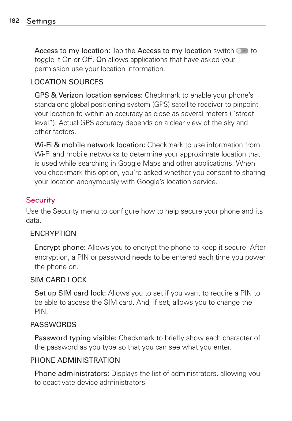 LG VS980 User Manual | Page 184 / 235