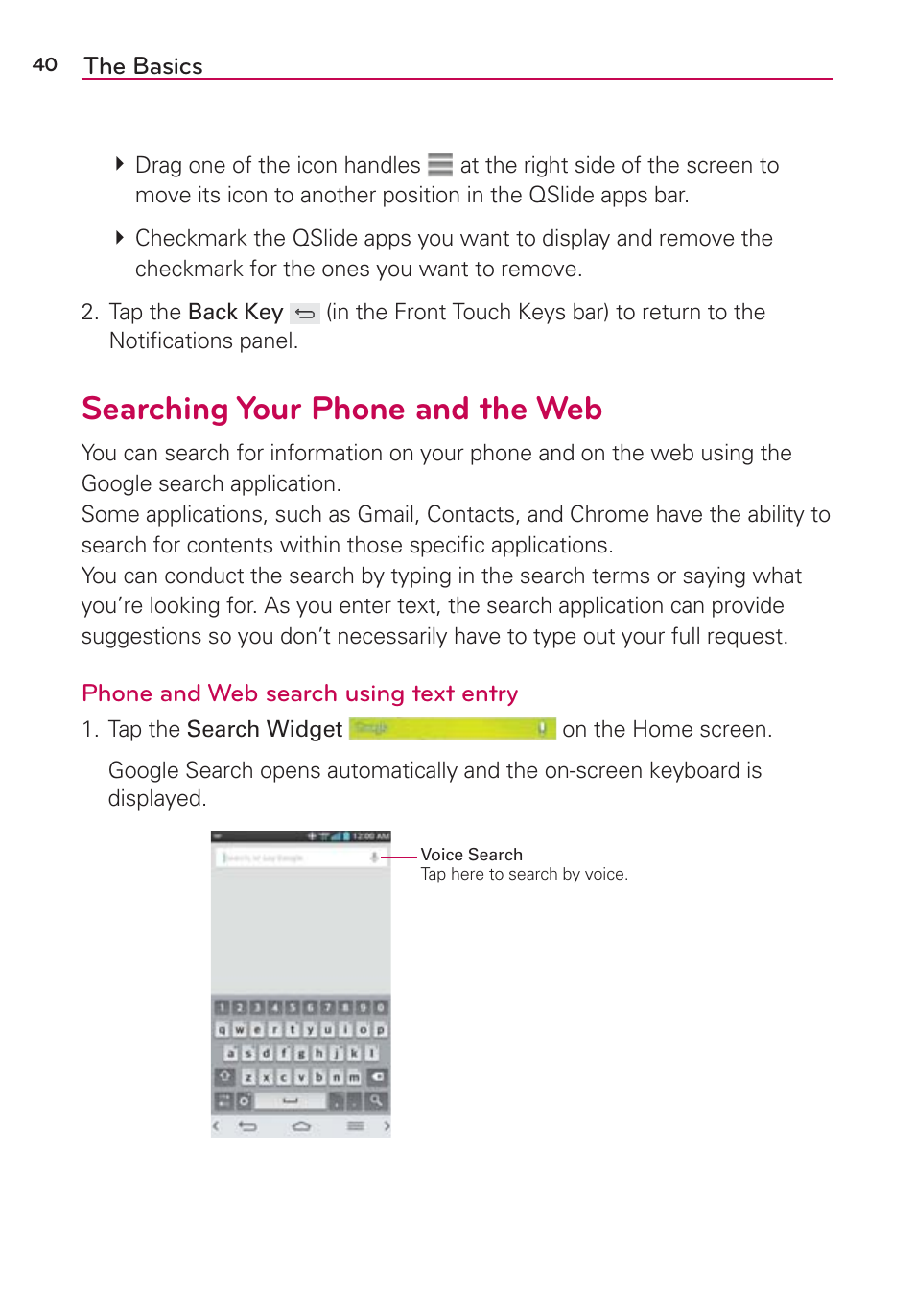 Searching your phone and the web | LG VS980 User Manual | Page 42 / 235